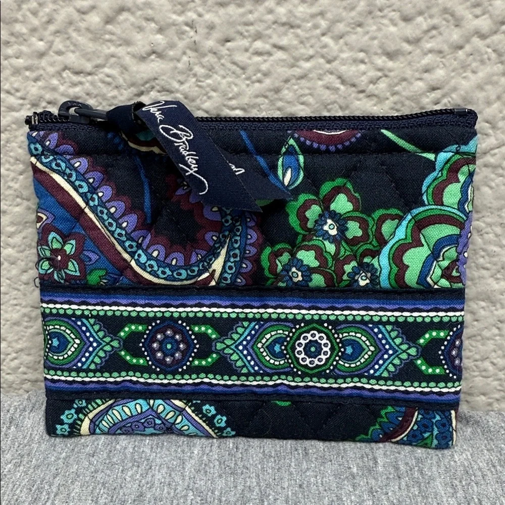 Vera Bradley Paisley Card Holder/Wallet - Blue and Green